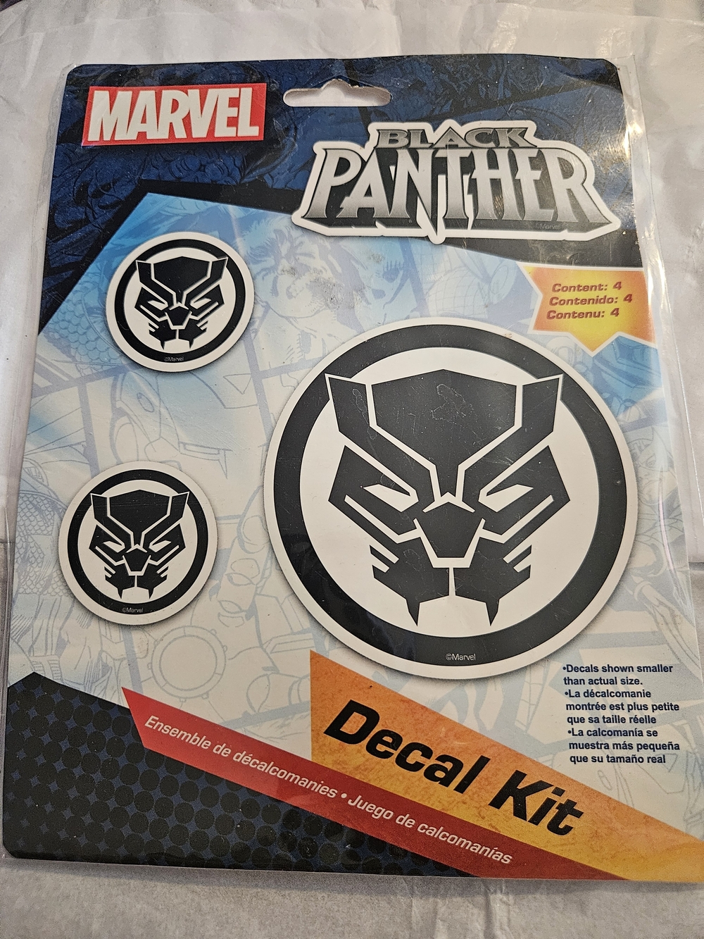 Marvel Black Panther Sticker Set - Black & White Logos